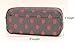 Blue Monaco Cute Pencil Case for Girls - Pen Pouch - Makeup Bag - Gray with Pink Polka Dots - 8 Inch By 4 Inch