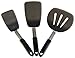 StarPack Premium Flexible Silicone Spatula Set - 3 Spatulas for Nonstick Cookware - 600°F High Heat Resistance Spatula Set - Spatulas for Kitchen Use for Fish, Eggs, Pancakes & Cookies (Stormy Grey)