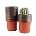 YIKUSH 6 Inch 100 Pack Plastic Nursery Pots for Seeding Flower Planter (6 Inch 100pack)