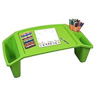 Basicwise QI003253G Kids Lap Desk Tray, Portable Activity Table, Green