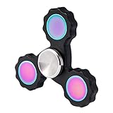 TYZEST Spinner Fidget EDC ADHD Focus Toy, Pure Aluminum Hand Spinner Fidget Toy Ultra Durable High Speed 2-5 Min Spins (Black)