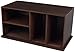 KidKraft Stackable Wooden Storage Shelving Unit with Four Compartments, Children's Furniture - Espresso, Gift for Ages 3+