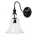 Lightess Clear Glass Sconces Farmhouse Wall Lighting Edison Bell Wall Lamp Shade for Farmhouse Kitchen, CYA100