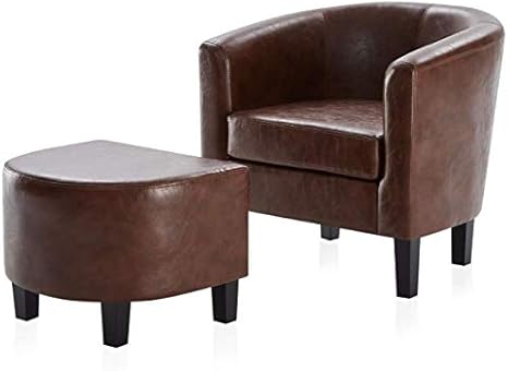 Amazon Com Media Room Chairs Slipper Chair Modern Round Arms Curved Back Accent Barrel Chair Caramel Lovely Color And A Soft Cozy Seat Kitchen Dining