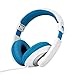 rockpapa Comfort Kids Headphones for School, Lightweight Childrens Boys Girls Teens Over-Ear Headphones Wired 3.5mm for CD DVD Player Tablet Phone Travel White/Blue