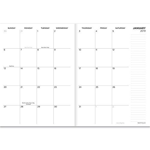 Time Factory Painted Greenery 7.5" x 10.25" January -December 2019 Monthly Planner (19-4231) - Thumbnail 2