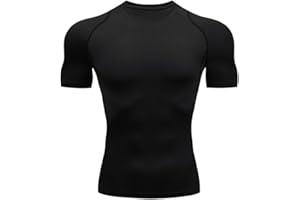 Smatstyle Men's Compression Shirt Short Sleeve Sports T-Shirt Training Shirt Elastic Quick-Drying Running Shirt