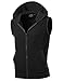 Youstar Men's Modern Color Block Hood Zip Up Vest