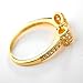 Jsely Fashion Cute Bow Ring Knot CZ 18k Gold Plated Eternity Band Engagement Promise Rings for Women Girls, (Gold, 6)