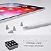 pzoz Protector Case Compatible with Apple Pencil Tips for 1st & 2nd Generation, Silicone Nibs Cover for iPad Pencil Tips and Replacement Writing Protection (6 Pcs) (Gray)