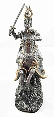Medieval Knight On Horse Statue Royal Elite Calvary Steed
