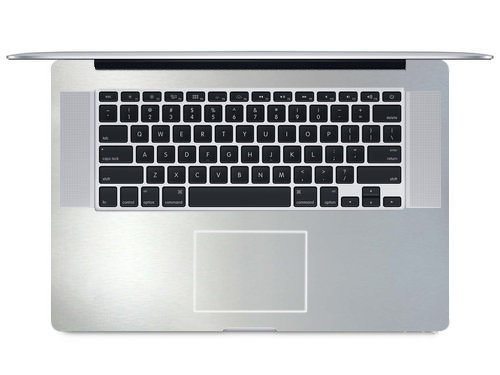 2-pack BingoBuy Customized Free Cut Palm Rest Palmrest vinyl sticker w/ Touchpad Trackpad sticker for 15.4" Apple Macbook pro with retina Model: A1398 (matte silver)
