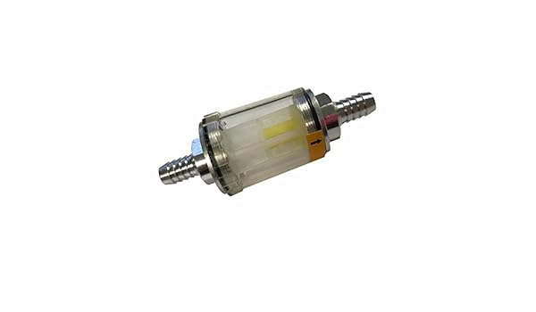 ONE WAY FLOW VALVE 3//8/" In Line Fuel Filter With Check