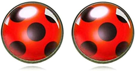 lehao Creative Ladybug Stud Earrings Insect Charm Earrings Spots Ladybird Jewelry Accessories for Women,Bronze