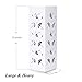Amzdeal Umbrella Holder Umbrellas Stand Indoor Umbrella Rack for Office, Home, Free Stand for Canes, Walking Sticks, with 2 Hooks, Drip Tray, 100% Metal, Rustproof, White