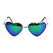 FUNOC Retro Metal Frame Heart Shaped Shape Gradient Sunglasses Eyewear