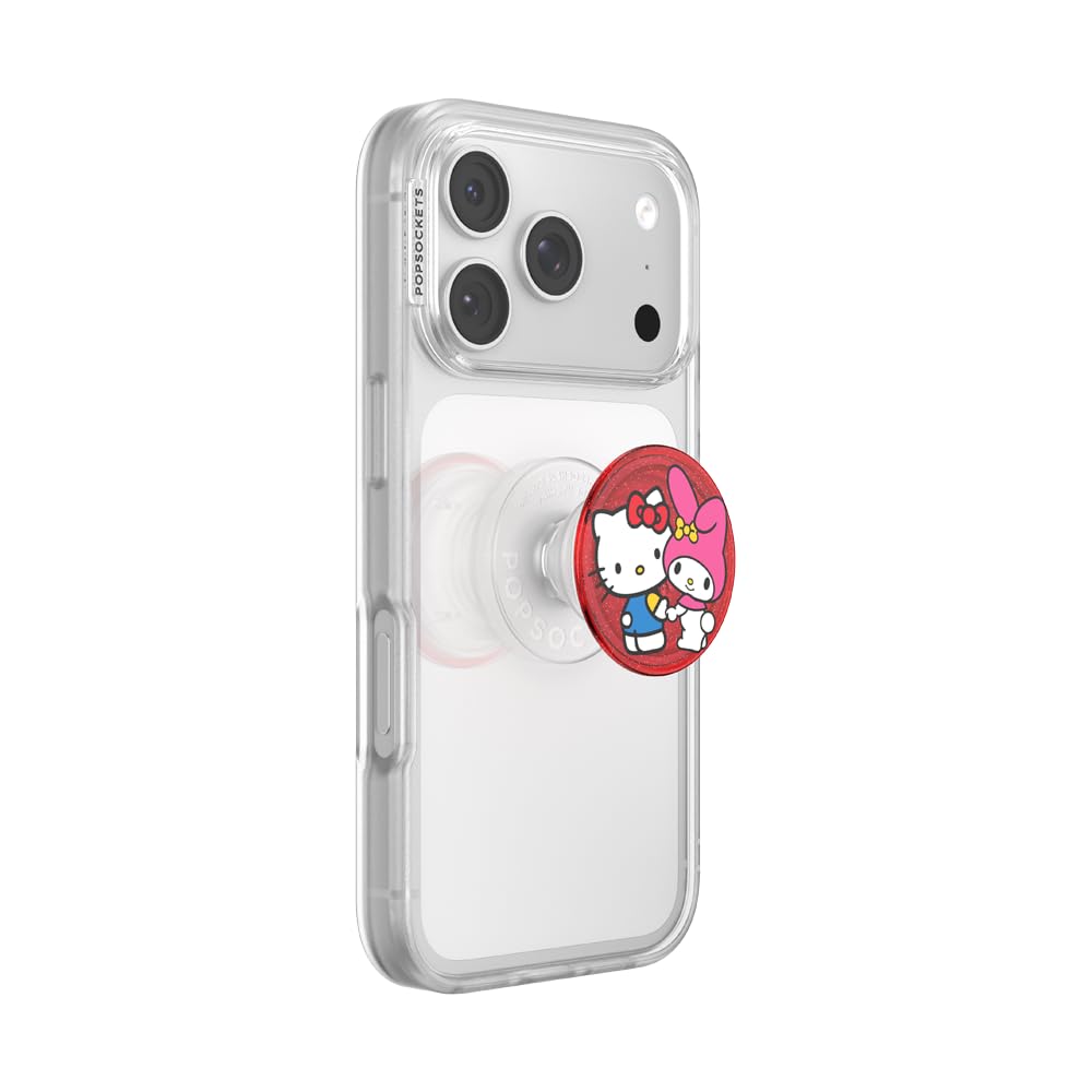 PopSockets Adhesive Phone Grip, Holder, Phone Stand, Hello Kitty - Say Cheese Hello Kitty