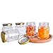 12 pack 4 oz Clear Glass Jam Jars for Jam,Honey,candies,sauce,Baby Foods,Jelly Wedding Favors,DIY Magnetic Spice Jars（Comes with gold lids）