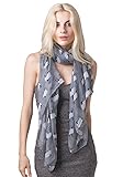 MissShorthair Women's Fashion Soft Light Cartoon Sheep Sheer Infinity Scarf (Gray Long)