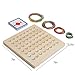 kizh Wooden Geoboard Mathematical Manipulative Material Graphical Educational Toys Array Block Geo Board with 24 Pcs Pattern Cards and Rubber Bands STEM Puzzle Matrix 8x8 Brain Teaser Toys
