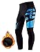 sponeed Cycling Pants Fleece Men's Bike Tights Padded Warm Up Bicycle Pant Windproof US M Blue