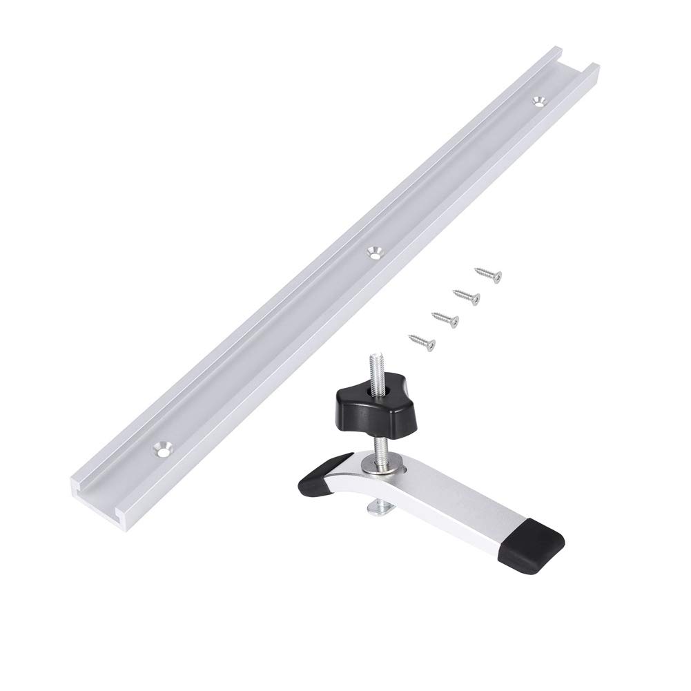 T Track Clamp T Track Miter Track Jig Fixture Slot Straight Edge Metal Quick Acting Hold Down Clamp Set