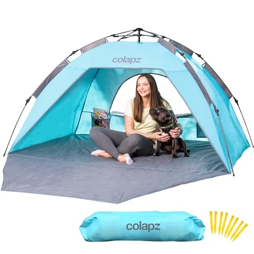 Colapz Pop Up Tent, Luxurious Beach Tent, SPF50+ Tents Shelter for Adults, Protective and Easy to Use Tents with Portable Wind Breaker & Sun Shelters, Pop Up Beach Tent, Qucik Set Up Shelter