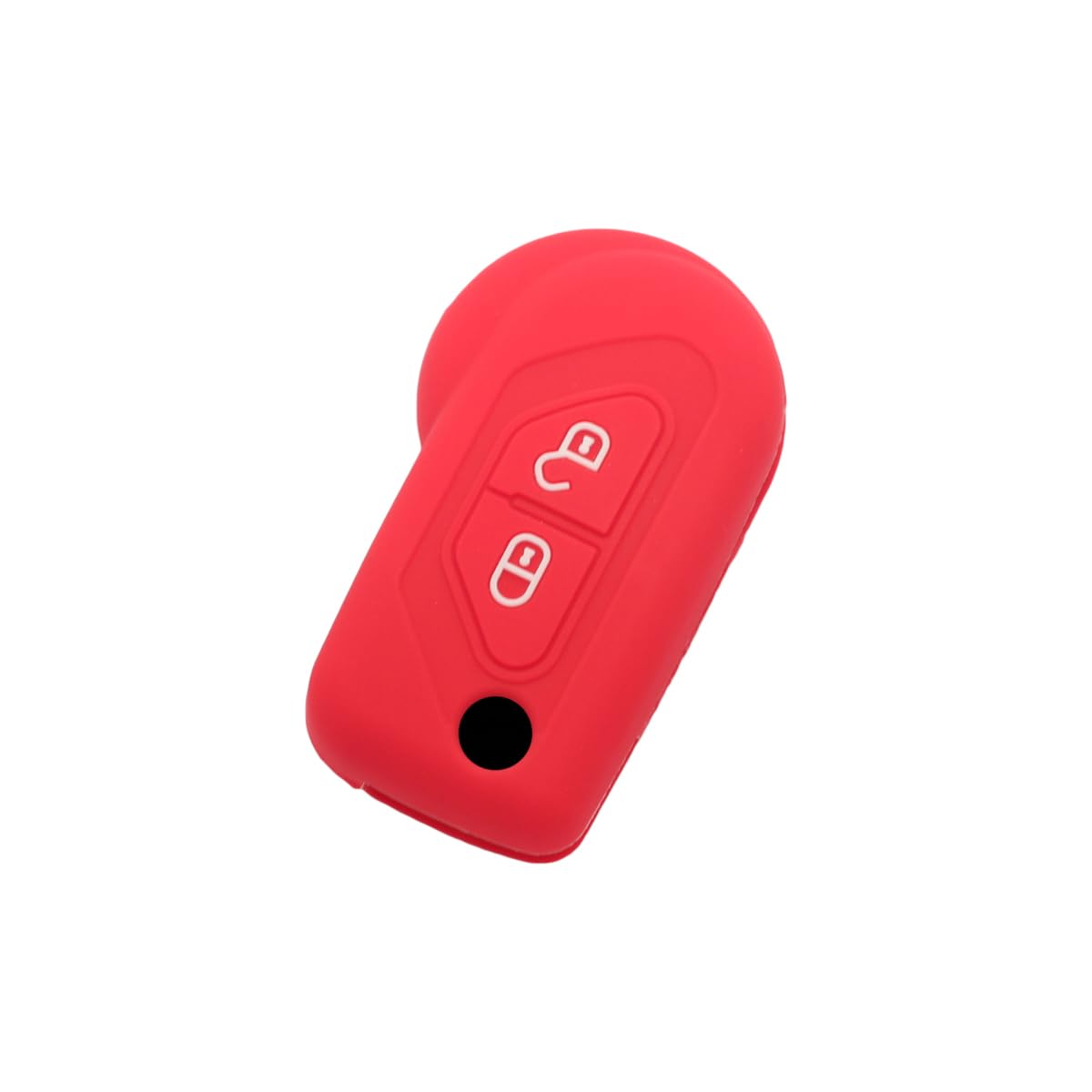 BROVACS Silicone Cover Protector Case Holder Skin Jacket Compatible with CITROEN 2 Button Flip Remote Key Fob CV4311 Red