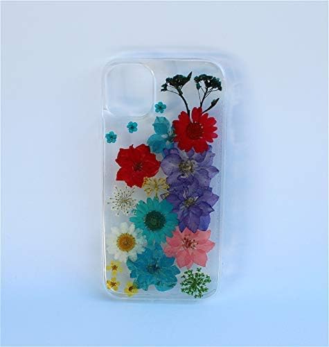 Colorful Mix Flowers LG V30 Phone Case- Pressed Dried Flowers On LG G6, LG G5, LG G3 Crystal Clear Snap on Cases - Real Flowers HTC A9, Sony XA, Sony Xperia Z3, Z3 Mini, Z5, Z5 Mini Cover