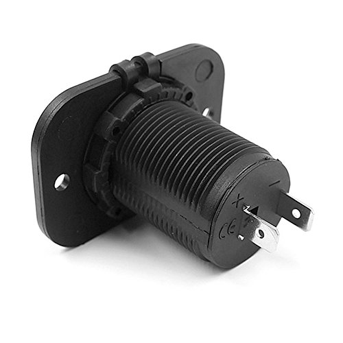 BreaDeep Cigarette Lighter Socket 12V-24V DC Waterproof Marine Grade Power Outlet for Motorcycle Car Boat ATV Rv