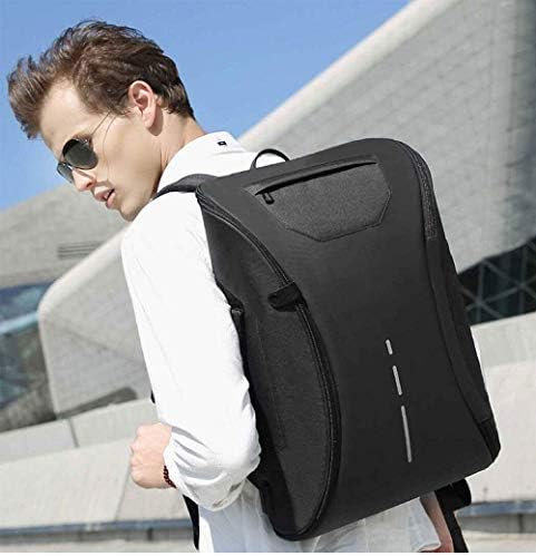 Volonte 360 Degree Open Smart Anti Theft Backpack with Inbuilt USB Charging Port 15.6-17 Inch Waterproof Black Laptop Bagpack