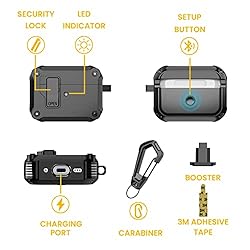 Lopnord Case for Airpods Pro Case Cover with Lock