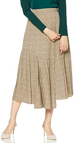 Snidel SWFS204114 Women’s Irregular Pleated Print Skirt