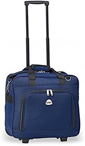 16" Rolling Trolley Shoulder Carryon Bag w/ EZ Travel Luggage Tag