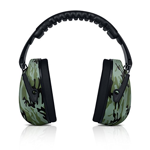 HearTek Kids Ear Protection Noise Reduction Children Protective Earmuffs - Sound Cancelling Hearing Muffs for Toddler, Baby, Infants - Adjustable, Foldable with Travel Bag- Camo