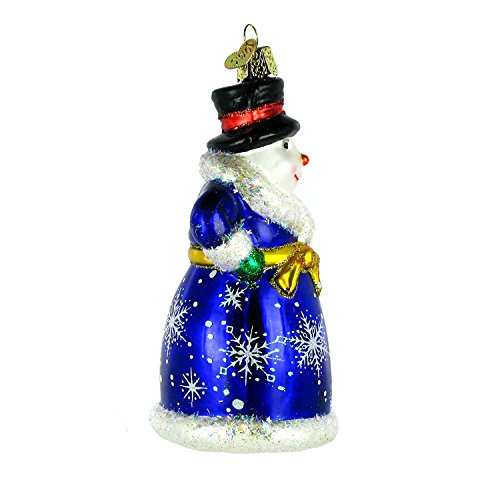 Old World Christmas Glistening Victorian Snowman Glass Ornament