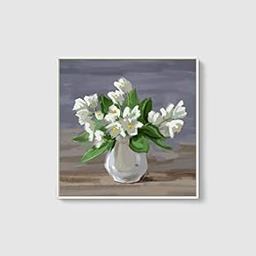 Framed Canvas Wall Art for Living Room, Bedroom Flowers Canvas Prints for Home Decoration Ready to Hang - 24x36 inches - 16x16 inches