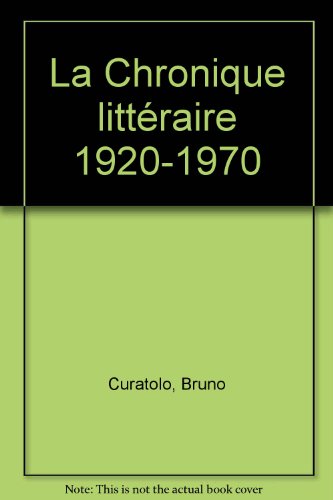 La  chronique littéraire