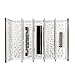 mDesign Plastic Divided Makeup Organizer for Bathroom Countertop, Vanity, Cabinet - Cosmetic Storage Solution for Eyeshadow Palettes, Contour Kits, Blush, Face Powder - Textured, 5 Sections - Clear