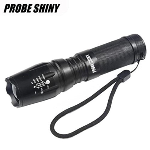 Kimloog Super Bright X800 Zoomable Flashlight XML T6 LED Tactical Police Adjustable Focus Torch+18650 Battery+Charger+Case