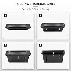Naturehike 2-in-1 Portable Charcoal Grill, Folding