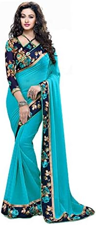 RJB Georgette Saree With Blouse Piece