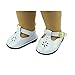 #17 2 Pack of Mary Janes with Buckle: Burgundy and White-Fits 18