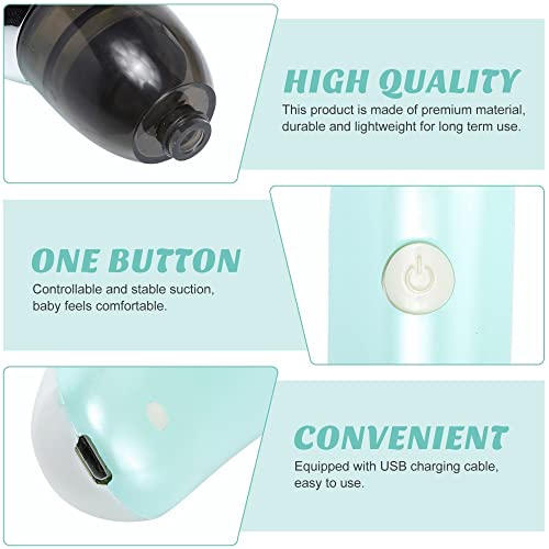 YAVOCOS Baby Nasal Aspirator Electric Safe Hygienic Nose Cleaner with 2 Sizes of Nose Tips and Oral Snot and Booger Sucker for Newborns Boy Girls