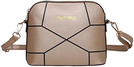 Women Leather Shoulder Bag,Dreamt Crack Tote Ladies Crossbody Messenger Bag Handbag (Gold)