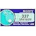 Sony 337 (SR416SW) 1.55V Silver Oxide 0%Hg Mercury Free Watch Battery (10 Batteries)