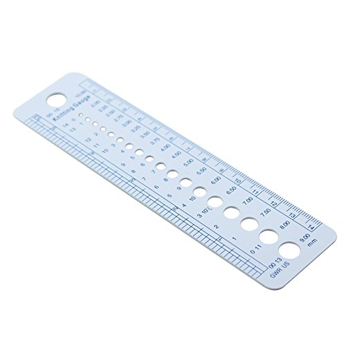Ladaidra Inch cm Ruler UK US Canada Sizes Knitting Needle Gauge Measure Tool