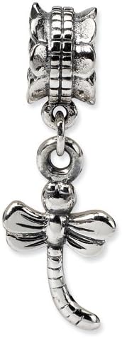 .925 Sterling Silver Dragonfly Dangle Bead
