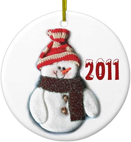 Lplpol Add A Name 2011 Cute Snowman Ornament for Holiday Anniversary Home Decoration