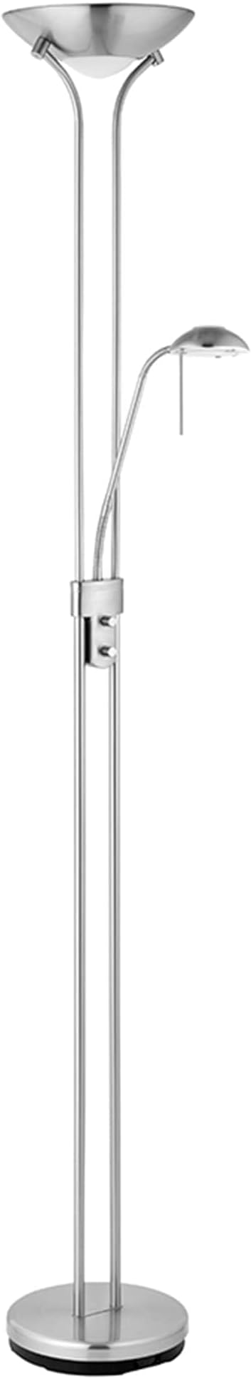 National Lighting Mother and Child Uplighter Floor Lamp Satin Chrome